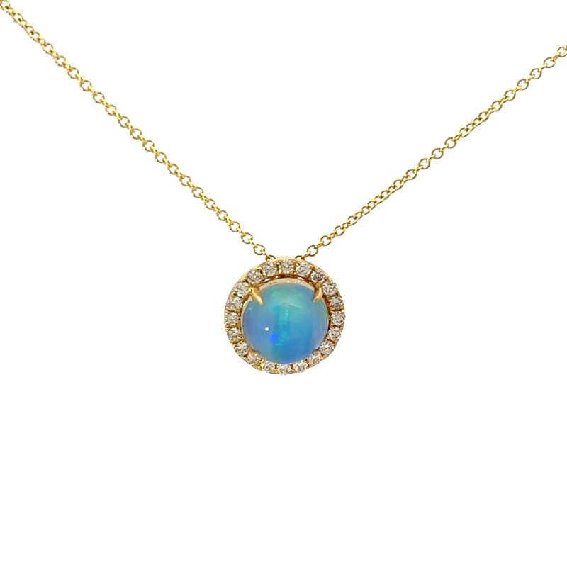 Opal & Diamond Pendant